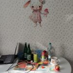 Watercolor Bunny Wall Sticker For Nursery And Daycare photo review