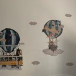 Hot Air Balloon Wall Stickers With Animals For Kids Room photo review